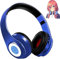 Nakano Miku - Auriculares Bluetooth estéreo de alta fidelidad inalámbricos con micrófono integrado, los quintuplets de manga de dibujos animados para cosplay (azul)