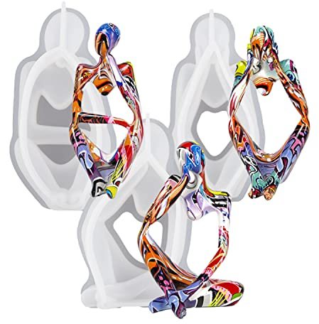 JS MOLD Kerzenform Silikonform 3D Kunst menschlichen Körper Silikonform Gießform Resin DIY Harz,Silikonformen Epoxidharz Set, für Handarbeit Ornamente Duftkerze Home Decor