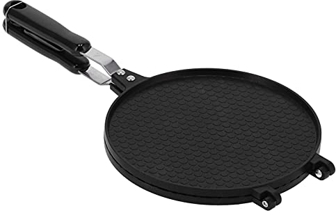 Waffle Cone Maker, Aluminum Egg Roll Baking Pan Non Stick Coating Crispy Omelet Machine Ice Cream Cone Bowl Maker with Anti Scalding Handle for Kitchen Use