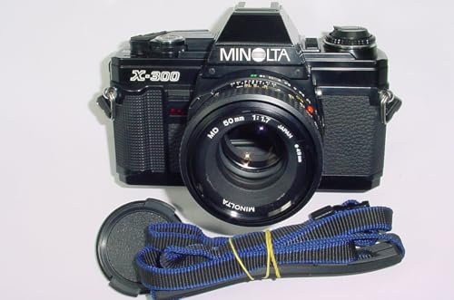 X-300 35mm Film SLR Manual Camera for Minolta X-300 X300 with 50/1.7 MD Lens in Black