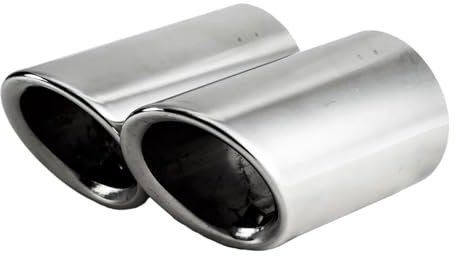 Autozubehör, Verchromte Edelstahl-Auto-Auspuff-Endrohre, Abdeckungen Für A-udi A1 A3 A4 TT 2009 2010 2011 2012 2013 2014 2015 Auspuffblenden (Color : Silber)