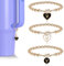 ibeacos 3PCS Letter Charm Accessories for Stanley Tumbler Cup, Initial Name ID Letter Handle Charm for Stanley Cup Heart Shape Round Identification Charms Set, Metal