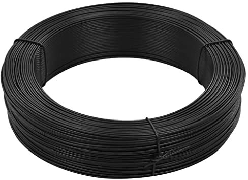 Toshilian Alambre de Hierro Galvanizado, Alambre de Hierro Zinc Alambre de Tensión Plastificado Alambre de Jardín Alambre de unión de valla 250 m 1,4/2 mm Acero Antracita