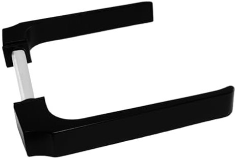 Sivenci - Jeu de poignées de porte sans bouclier | Poignée de porte (jeu) | Réversible ambidextre | Carré de 8 mm | Aluminium | Laqué Noir