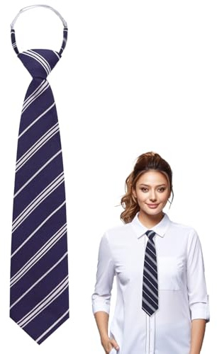 Luckyvestir Corbatas para mujer, corbata negra para mujer, corbatas a rayas para niñas y niños, graduación escolar