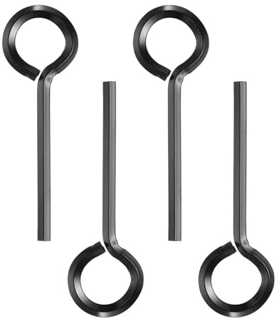 PATIKIL 4 Pack 5/32 Standard Hex Dogging Key Mit O-Ring Schwarz | Vollständiger Stahlschraubenschlüssel, Vollschleife, Für Crash Bar Push Bar Notausgangsvorrichtungen