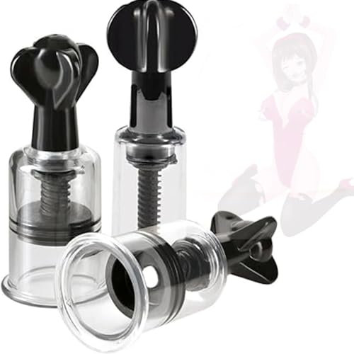 3 pompes à vide améliorées de différentes tailles pour le plaisir et la détente en couple (noir)
