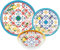Guzzini Servizio piatti giornaliero 18 pezzi, per 6 persone in melamina (FLOWER & LEMON)