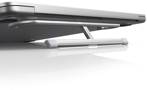 UGREEN Laptop Ständer Mini Faltbar, Aluminium Ultraleichter Selbstklebender unsichtbarer Laptopständer, Höhenverstellbar 30 mm, Notebook Ständer Kompatibel mit MacBook Air, Pro, Dell