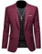 ABARTY Blazer pour Hommes Casual Slim Fit Un Bouton Léger Veste de Costume Manteau Formel Sport d'Affaires Mariage Smoking Bordeaux S