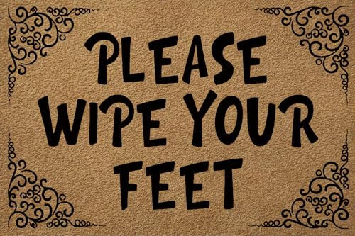 Doormat for Entrance Way Novelty Mats Indoor Decor Mats Kitchen Rugs Please wipe your feet