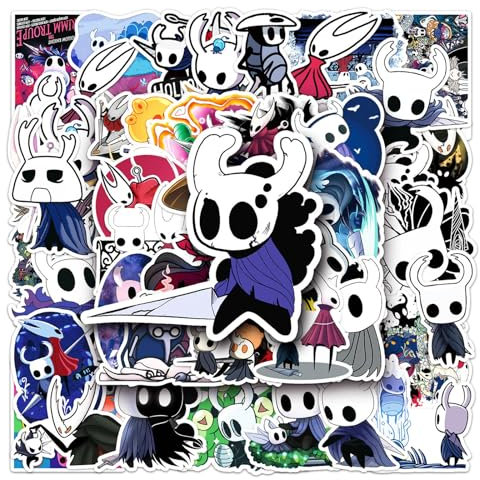 Hollow Knights Aufkleber, 50 Pcs The Knight Niedlich Figur Vinyl Wasserdichte Stickers Für Party, Wasserflasche Scrapbook Laptop Skateboard Computer Für Teens Studenten