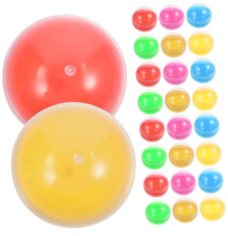 Sosoport 60pièces Lot De Capsules Vides Rondes Plastique Remplissables Pour Distributeurs Automatiques Boules Surprise Colorées Semi-transparentes Jeux Et Fêtes Cadeaux Et Récompenses Inter