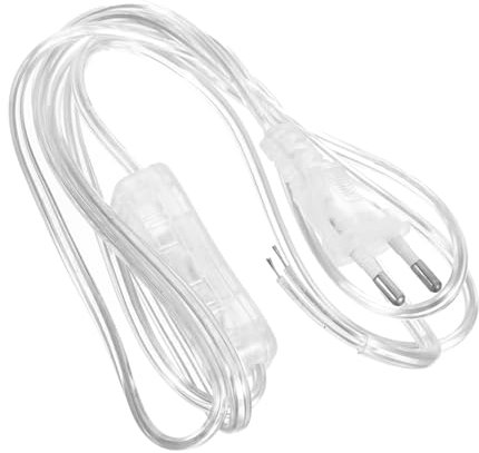 Operitacx Cordon Alimentation Transparent Pour Lampe Câble Extension Eu Avec Prise Européenne Pour Luminaires Suspendus Et Projets Diy