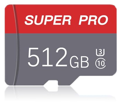 512GB Micro SD Card Class10 Memory SD Card with Adapter for Camera, Phone,Computer,Tachograph,Tablet,Drone
