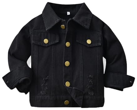 2026 Manteau coupe-vent en denim solide pour enfant garçon et fille