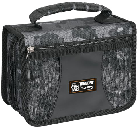 Behr Angelsport Ranger 4 Zubehörtasche, 22x16x9 cm, 420D Nylon mit PVC-Beschichtung, Wasserabweisend, mit Zubehörbox und 10 Vorfachbeuteln