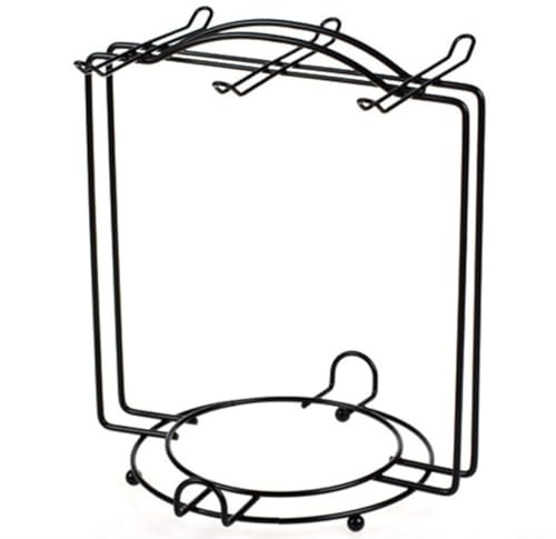 Dolvitrny Porte-tasses à café en acier inoxydable pour cuisine – Organiseur vertical pour 6 tasses avec soucoupes, support mural peu encombrant