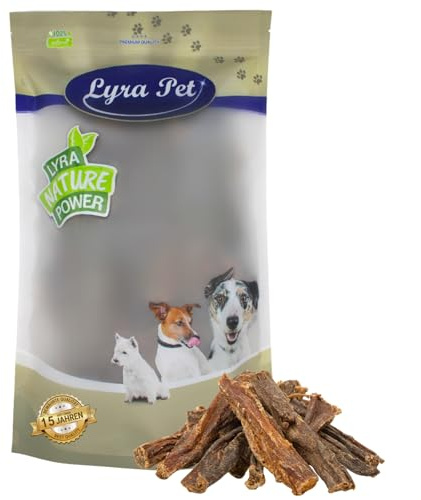 Lyra Pet® 1 kg Rinderdörrfleisch getrocknet - Kausnack für Hunde Leckerli | Naturbelassener Kauartikel vom Rind – Proteinreiches Leckerli – Herzhaft & gut verträglich – Schonend getrocknet