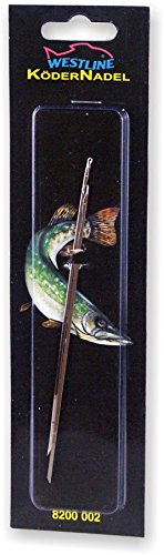 Westline Ködernadel 2 Stück 13cm Nadel Fischnadel Köder Angelköder