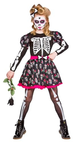 Wicked Costumes Skull Of the Dead Girls Halloween Fancy Dress Costume