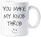 60 Second Makeover Limited You Make My Knob Throb Mug Gifts for Girlfriend Wedding Anniversary for Wife Birthday Presents for Women Coffee Cup Cheeky Coffee Mug