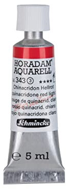 Schmincke – HORADAM® AQUARELL - feinste Künstler-Aquarellfarben, Chinacridon Hellrot - 5 ml