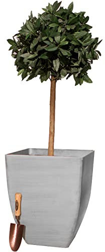 Primrose Stone Effect Resin Indoor Outdoor Planter Plant Pot in Grey 52cm (20.5in)
