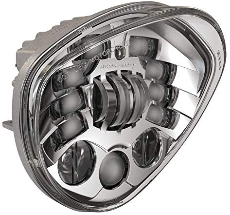 J.W. SPEAKER 0555161 Model 8695 LED Diamond Adaptive Headlight with Chrome Inner Bezel, 1 Pack