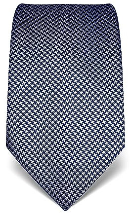 Vincenzo Boretti Herren Krawatte reine Seide Hahnentritt Muster edel Männer-Design zum Hemd mit Anzug für Business Hochzeit 8 cm schmal/breit dunkelblau/weiß