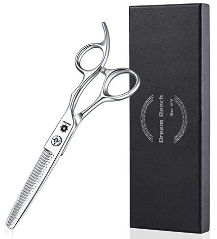 Dream Reach Professionelle Haarschere Japanischer 440C Stahl Ausdünnschere für Damen Herren, Schneiden für Salon Friseur Haushalt gebogene Zähne