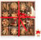 com-four® Set di Stelle di Paglia da 56 Pezzi - Stelle, Campanelle, abeti e Figure Tradizionali Come Decorazioni per L'Albero di Natale - Piccoli Pendenti di Paglia - arazzi Naturali