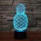 Xdorra LED Ananas dekorative Licht 7 Farben 3D Tropische Früchte Nachtlicht Zimmer Gadgets Schreibtische Lampe mit USB-Kabel, Erstaunliche Optische Täuschung Büro Schlafzimmer Dekorn Geschenke