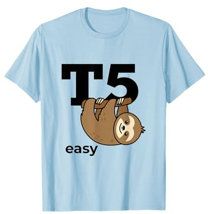T5 easy Geocacher Cacher Faultier Design Kletterer T-Shirt