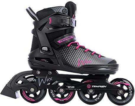 TEMPISH Damen Wox Lady Inline Skates, Schwarz/Grau/Rasperry, 41