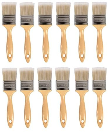 Gelcoat 2 Superior Synthetic Bristle, Low Loss, Plastic Handle Brush - 12 pack