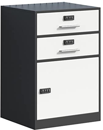 Caisson De Bureau Metal, Avec 3 Tier Avec, Serrure Numérique, Caisson De Rangement Avec Clé Verrouillable, , Pour Le Papier D'impression, Les Stylos, Les Livres, Ou Même Les Snacks. ( Color : Stlye1 ,