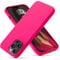 OitiYaa Silicone Case Compatible with iPhone 14 Pro Case 6.1 Inch, Soft Ultra Slim Protective Shockproof Liquid Silicone Phone Case with Anti-Scratch Microfiber Lining，Hot Pink