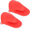 2 Piezas de Manoplas de Silicona para Horno, Resistentes Al Calor, para Cocinar, para Cocinar (Rojo)
