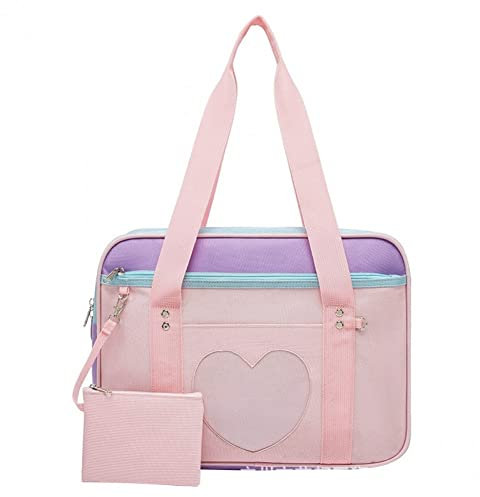 Ericetion Heart Kawaii Japanese Bag Kawaii Cute Backpacks for Teen Girls Trendy Book Bags Tote Lolita Anime Backpack Kawaii Laptop Handbag