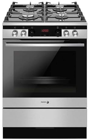 Cocina Gas FAGOR 3CLG-610BX 4F Cristal Inox