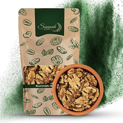 Sunnah Shop® Nussknacker Walnüsse ohne schale 1kg | Naturbelassene Walnusskerne von höchster Qualität | Walnüsse studentenfutter | omega vegan