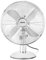 GEEPAS 12” Metal Table Fan | Electric Portable Worktop Desk Fan With 3 Speed 4 PC Aluminium Blades | Adjustable Tilt Wide Angled Oscillation Powerful Airflow for Home Office Use, Chrome 35W