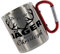 Edelstahltasse mit Karabiner 'Der beste Jäger heißt Wunschname' Tasse bedruckt, Kaffeetasse, Bürotasse, Metalltasse mit Name