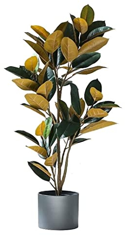 Kunstpflanze Künstlicher Baum Im Nordischen Stil, Grüne Pflanze, Eingetopfter Gummibaum, Typ Bodenbonsai, Innendekoration, Simulation, Gefälschter Baum Künstliche Pflanzen (Size : 126cm)