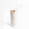 Carry Sleeve Schutzhülle für Glasflasche 0,7l | Hergestellt aus reycelten PET-Flaschen | Waschbar | Mit praktischer Trageschlaufe | Handgenäht in Deutschland | Vegan (Beige)
