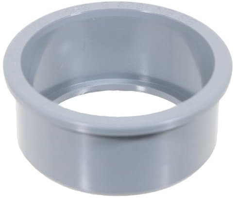 SPARES2GO 50mm Boss Adaptor Solvent Weld Soil Stack Waste Pipe Reducer Push Fit Seal Ring (Grey)