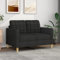 SECOLI Sofa 2 sitzer 2 sitzer Sofa 2er Couch Lounge Couch Sofa Couch Couch Klein für Wohnzimmer/Schlafzimmer/Büro/Wohnung-2-Sitzer:120cm-Schwarz-Stoff