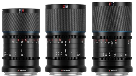 SIRUI Saturn 35mm 50mm 75mm T2.9 1.6X Anamorphes Vollformat-Kohlefaser Cine Objektiv, <500g, RF-Mount (Natur Flares)