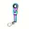 Michear Ratchet Spanner 180°Flex-Head Keyring Combination 10mm Portable Ratchet Ring Wrench (Color)